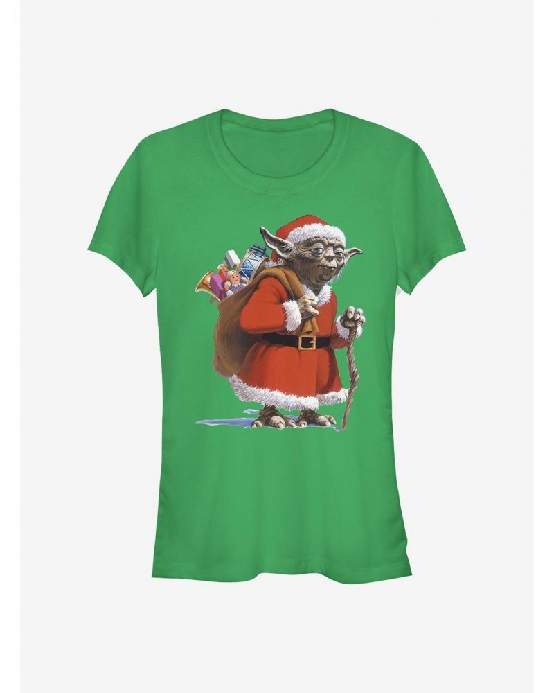 Star Wars Santa Yoda Girls T-Shirt $5.34 T-Shirts