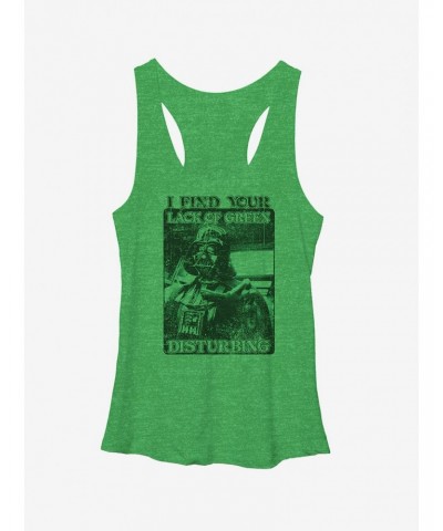 Star Wars Darth Vader St. Patrick's Day Lack of Green Girls Tank $6.84 Tanks