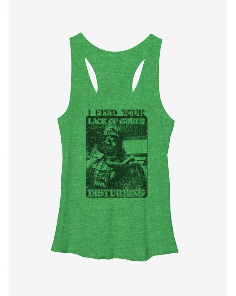 Star Wars Darth Vader St. Patrick's Day Lack of Green Girls Tank $6.84 Tanks