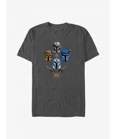 Star Wars The Mandalorian Helmets Held High Big & Tall T-Shirt $7.42 T-Shirts