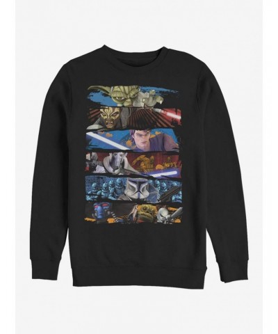 Star Wars The Clone Wars Face Off Crew Sweatshirt $9.74 Sweatshirts