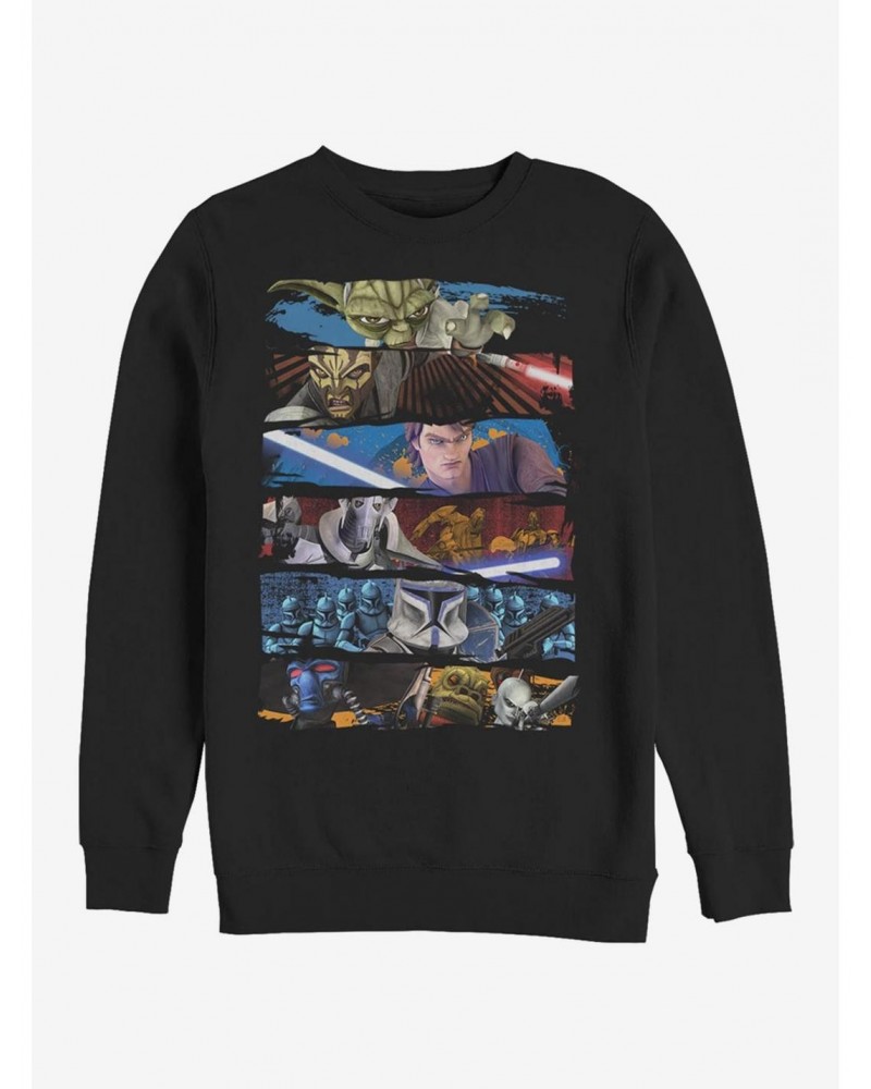 Star Wars The Clone Wars Face Off Crew Sweatshirt $9.74 Sweatshirts