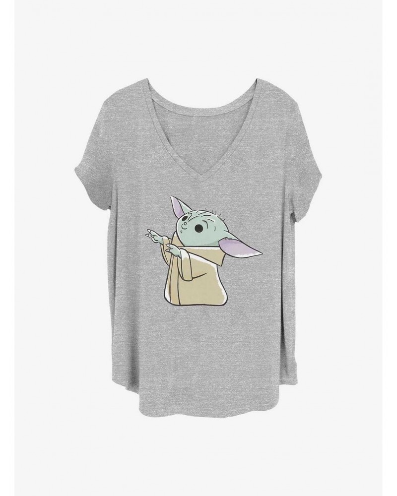 Star Wars The Mandalorian Child Reaching Girls T-Shirt Plus Size $9.02 T-Shirts