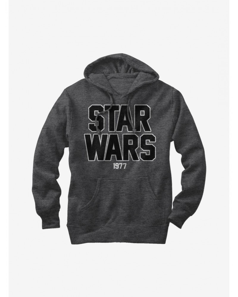 Star Wars Bold Logo 1977 Hoodie $12.57 Hoodies