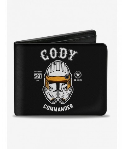 Star Wars The Clone Wars Cody Commander Clone Trooper Helmet Bifold Wallet $10.03 Wallets