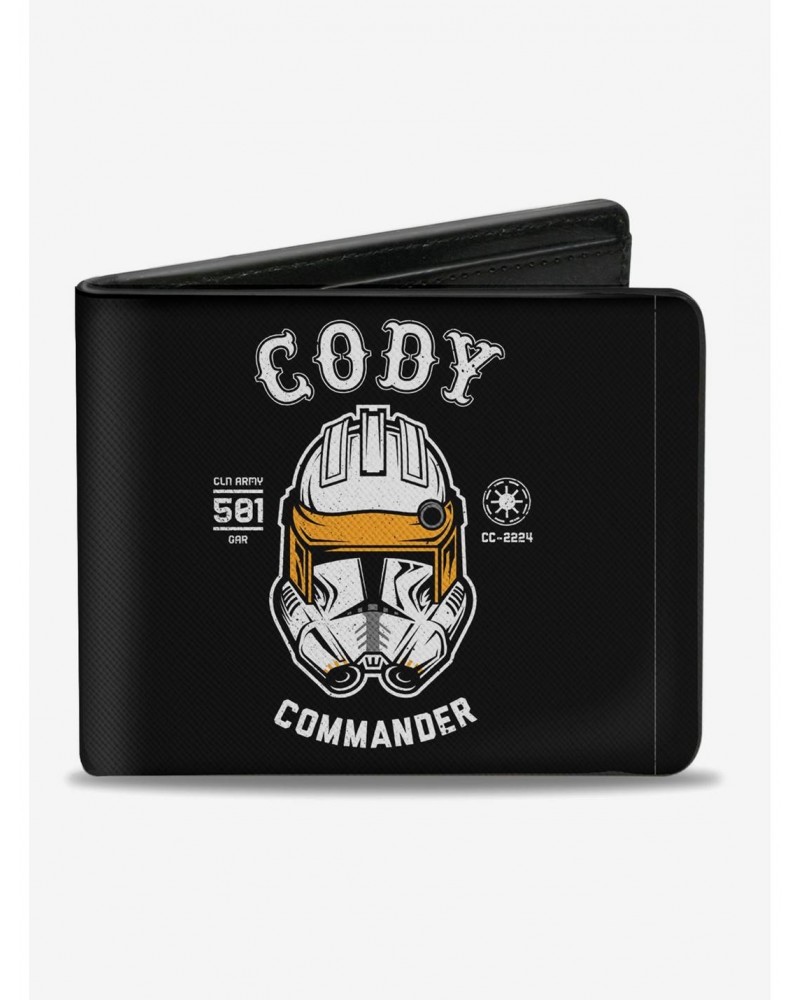 Star Wars The Clone Wars Cody Commander Clone Trooper Helmet Bifold Wallet $10.03 Wallets