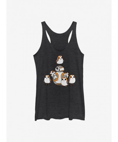 Star Wars: The Last Jedi BB-8 And Porgs Girls Tank $9.12 Tanks