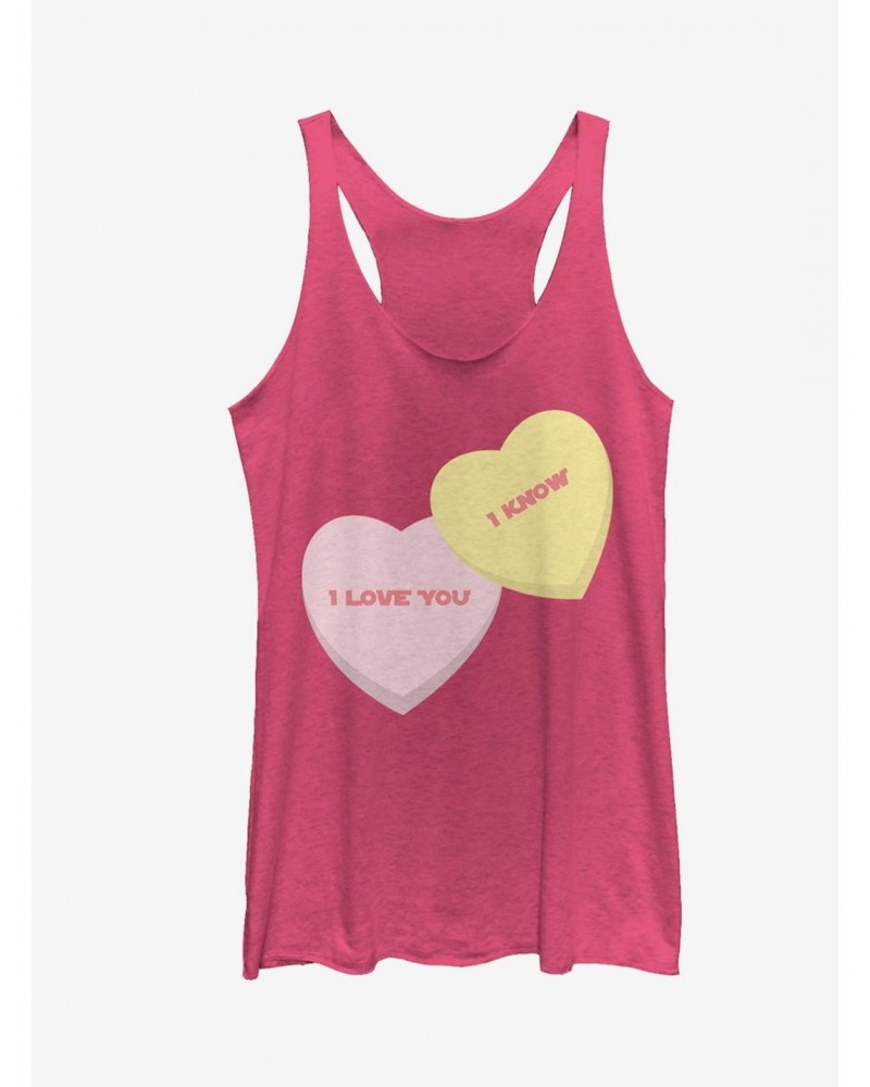 Star Wars Valentine's Day I Love You I Know Hearts Girls Tanks $10.36 Tanks