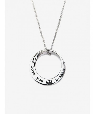 Star Wars "I love you I know" Mobius Necklace $9.90 Necklaces