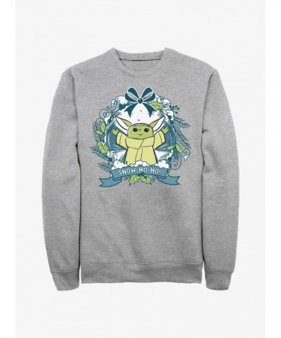 Star Wars The Mandalorian Snow Ho Ho Grogu Sweatshirt $10.04 Sweatshirts