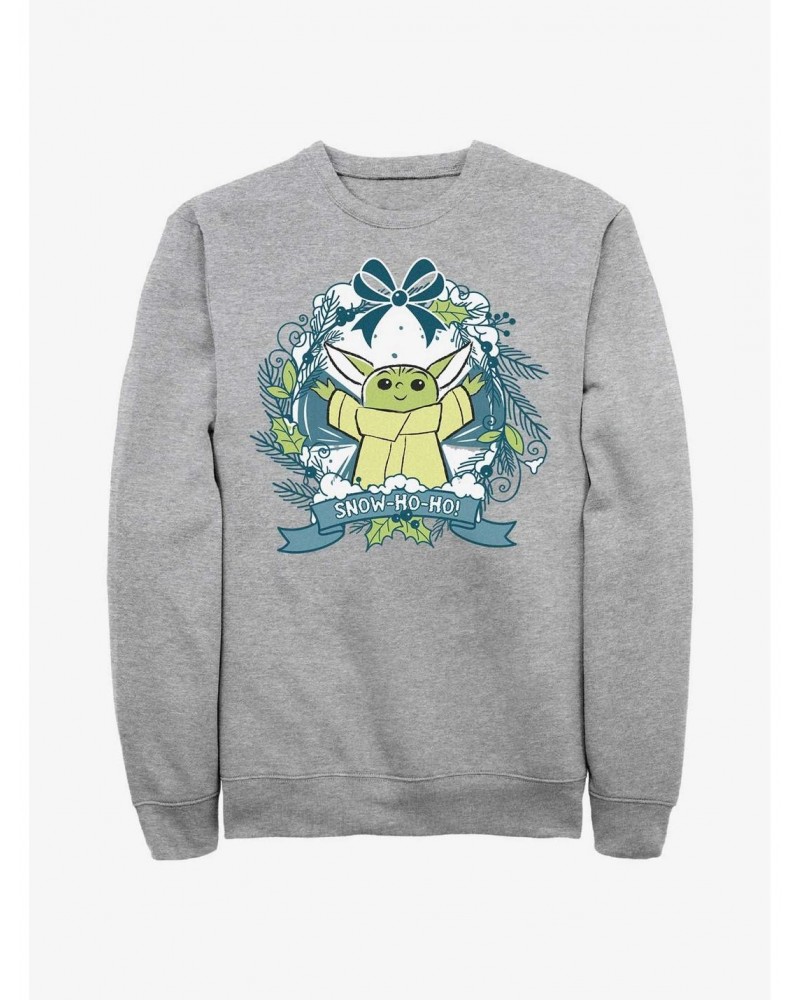 Star Wars The Mandalorian Snow Ho Ho Grogu Sweatshirt $10.04 Sweatshirts