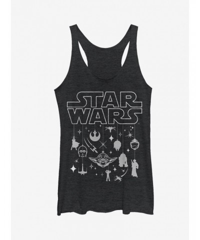 Star Wars Christmas Logo Ornaments Girls Tanks $7.25 Tanks