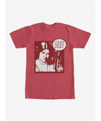 Star Wars Pop Art Princess Leia I Love You T-Shirt $6.52 T-Shirts