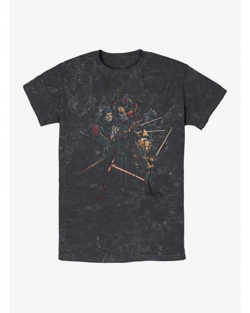 Star Wars Darkside Baddies Mineral Wash T-Shirt $5.89 T-Shirts