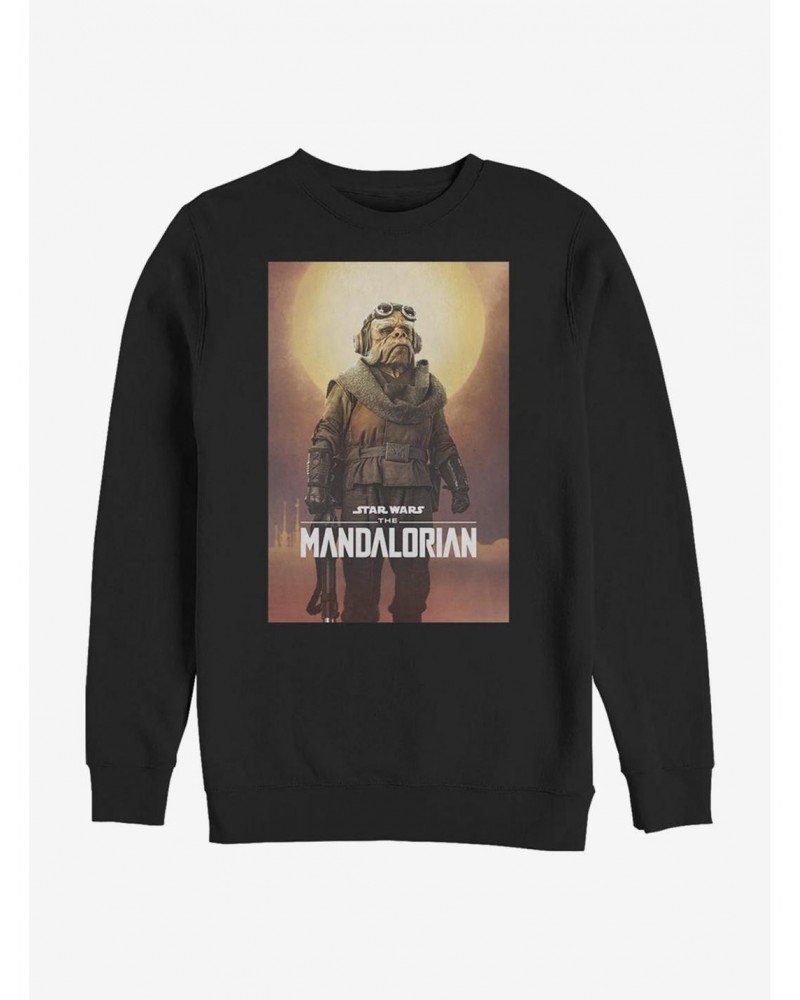 Star Wars The Mandalorian Alien Poster Crew Sweatshirt $12.40 Sweatshirts