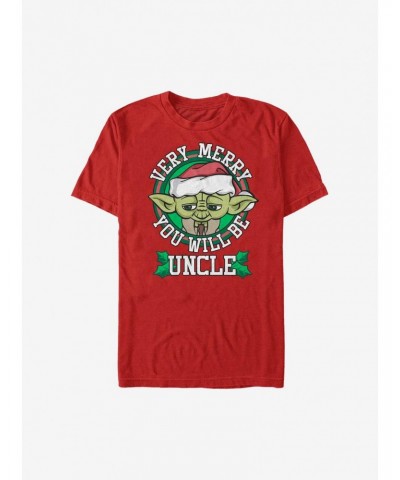 Star Wars Merry Yoda Uncle Holiday T-Shirt $6.52 T-Shirts