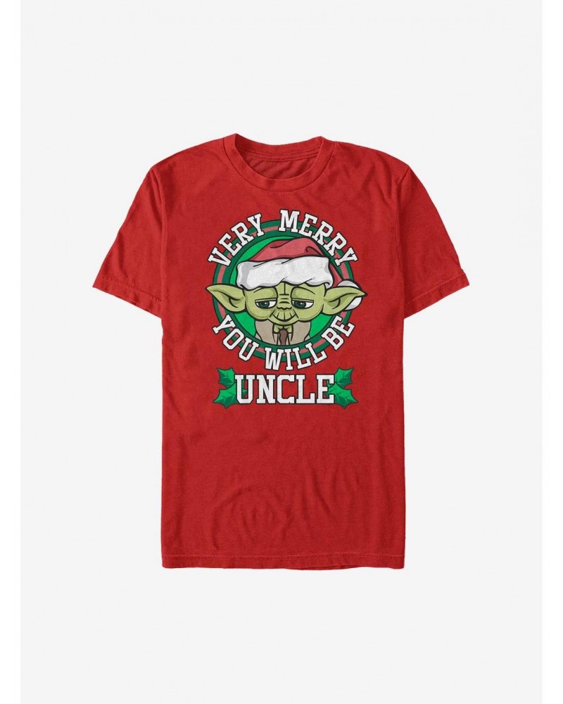 Star Wars Merry Yoda Uncle Holiday T-Shirt $6.52 T-Shirts