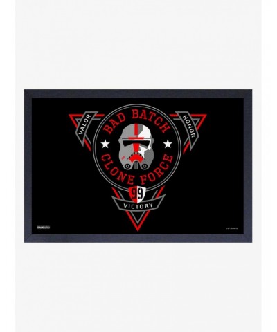 Star Wars The Bad Batch Badge Framed Wood Wall Art $8.96 Merchandises