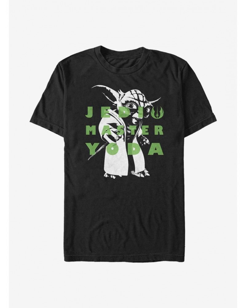 Star Wars The Clone Wars Yoda Text T-Shirt $5.28 T-Shirts