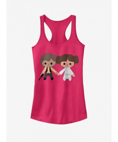 Star Wars Cute Cartoon Kawaii Han Leia Love Girls Tank $8.17 Tanks