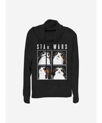 Star Wars: Episode VIII The Last Jedi Porg Boxes Cowlneck Long-Sleeve Girls Top $11.85 Tops