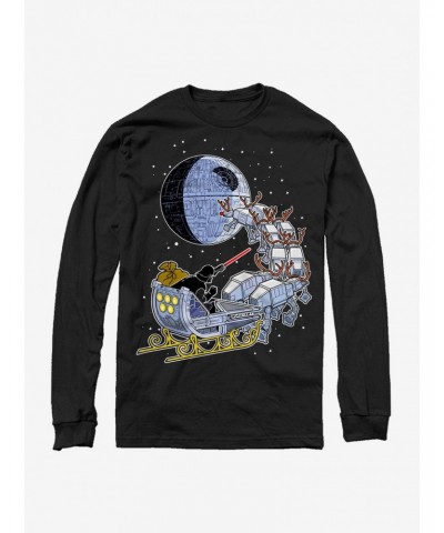 Star Wars Vader Sleigh Long-Sleeve T-Shirt $9.74 T-Shirts