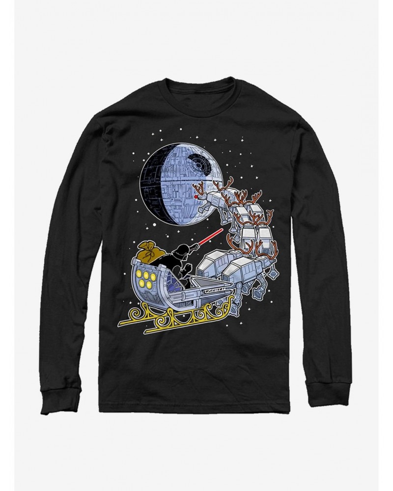 Star Wars Vader Sleigh Long-Sleeve T-Shirt $9.74 T-Shirts