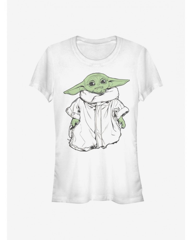 Star Wars The Mandalorian The Child Drawing Girls T-Shirt $7.28 T-Shirts