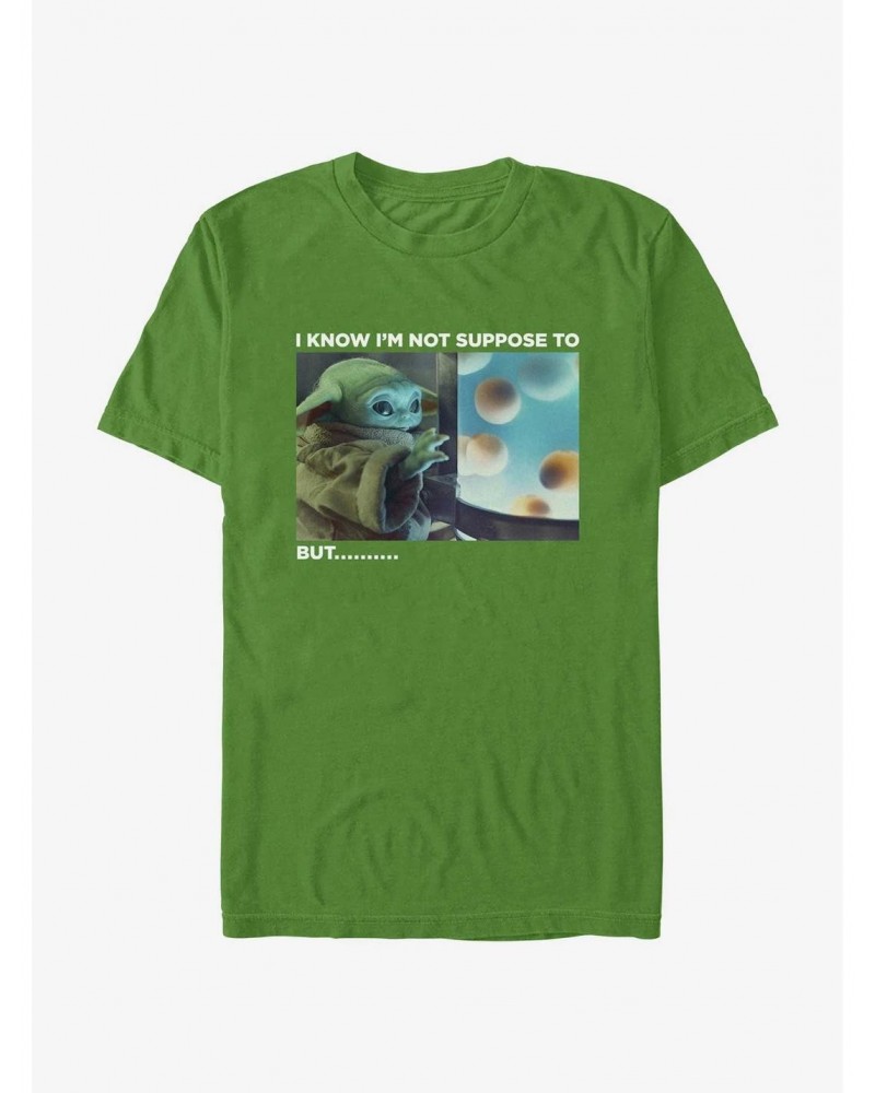 Star Wars The Mandalorian Grogu Not Supposed To Meme T-Shirt $5.12 T-Shirts