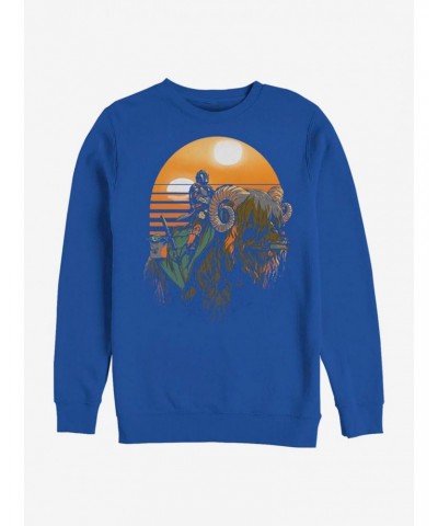 Star Wars The Mandalorian Bantha Riders Crew Sweatshirt $13.87 Sweatshirts