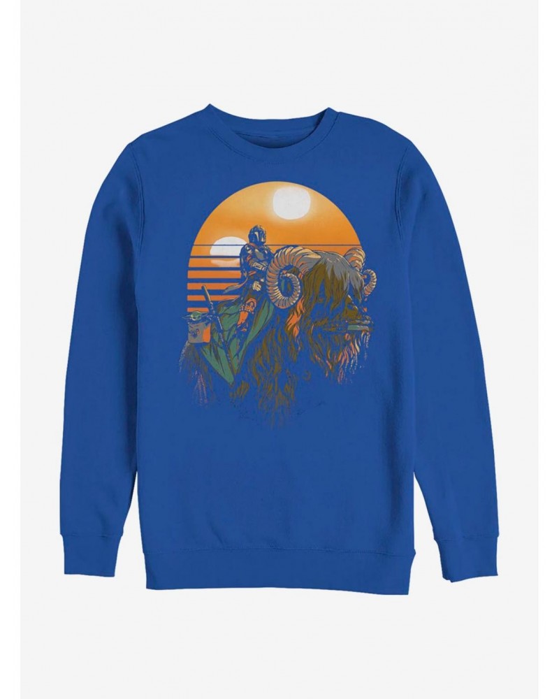 Star Wars The Mandalorian Bantha Riders Crew Sweatshirt $13.87 Sweatshirts