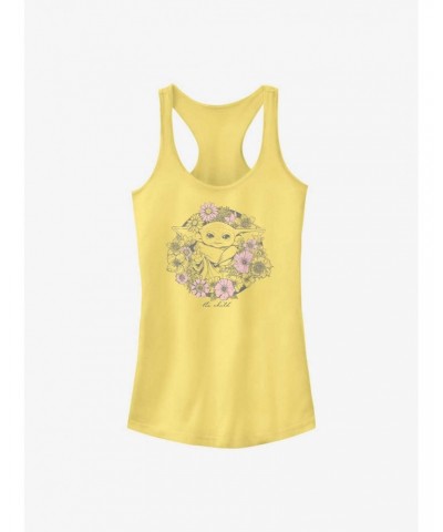 Star Wars The Mandalorian The Child Floral Girls Tank $6.57 Tanks