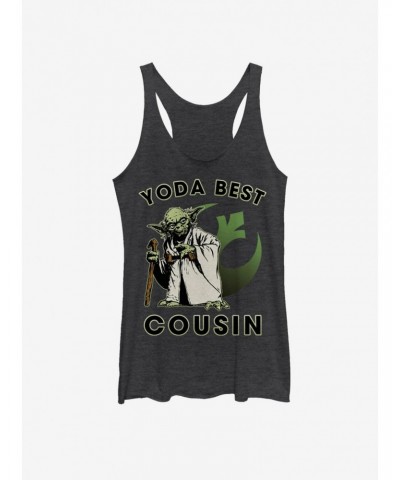 Star Wars Yoda Best Cousin Girls Tank $8.70 Tanks