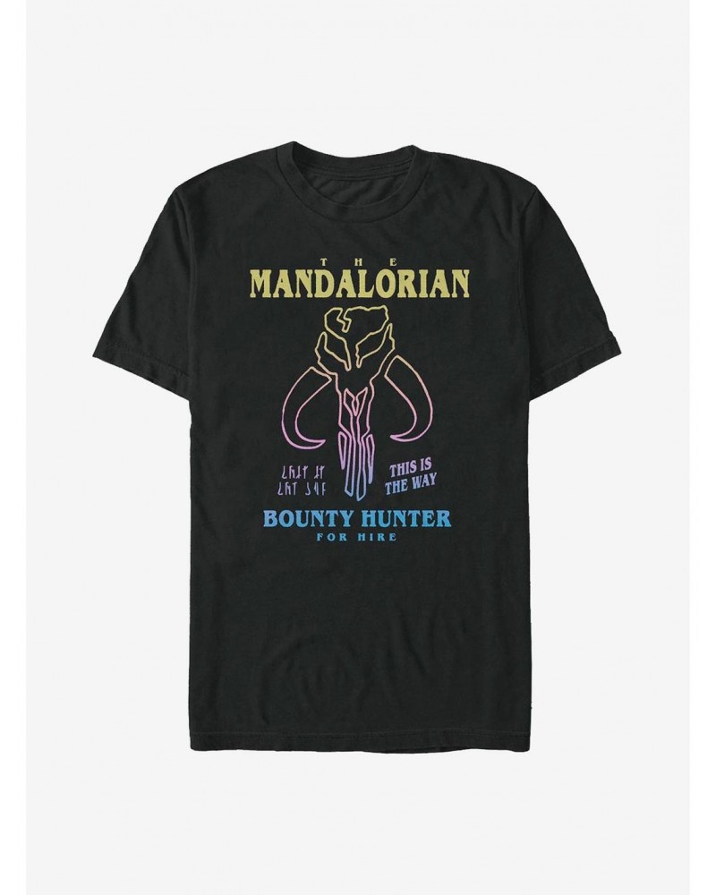 Star Wars The Mandalorian Bounty Hunter For Hire T-Shirt $5.44 T-Shirts