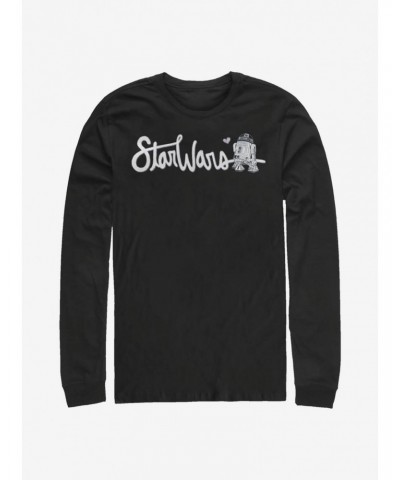 Star Wars Cursive R2 Long-Sleeve T-Shirt $8.69 T-Shirts